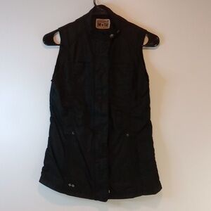 Vintage Converse One Star Snap Button Full Zip Black Vest Women’s Sz XS EUC RARE